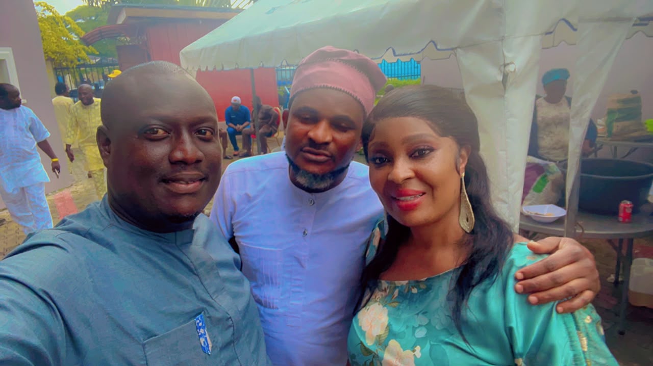 Three Command Ojo classmates smiling together at an outdoor gathering